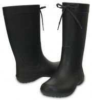 Womens Crocs Freesail Rain Boot Black