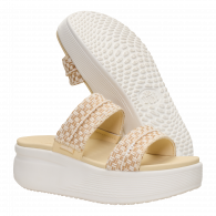 Austin Slide Woven Boulder Tan/ Egret