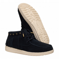 Wendy Mid Fringe Cowgirl Suede Black